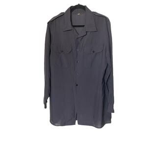 VTG Westpoint Military Uniform Shirt Men's Long sleeve Gray Made In USA